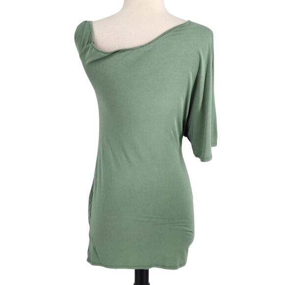 NBD One Shoulder Jersey Dress Green Size Small - Picture 4 of 5